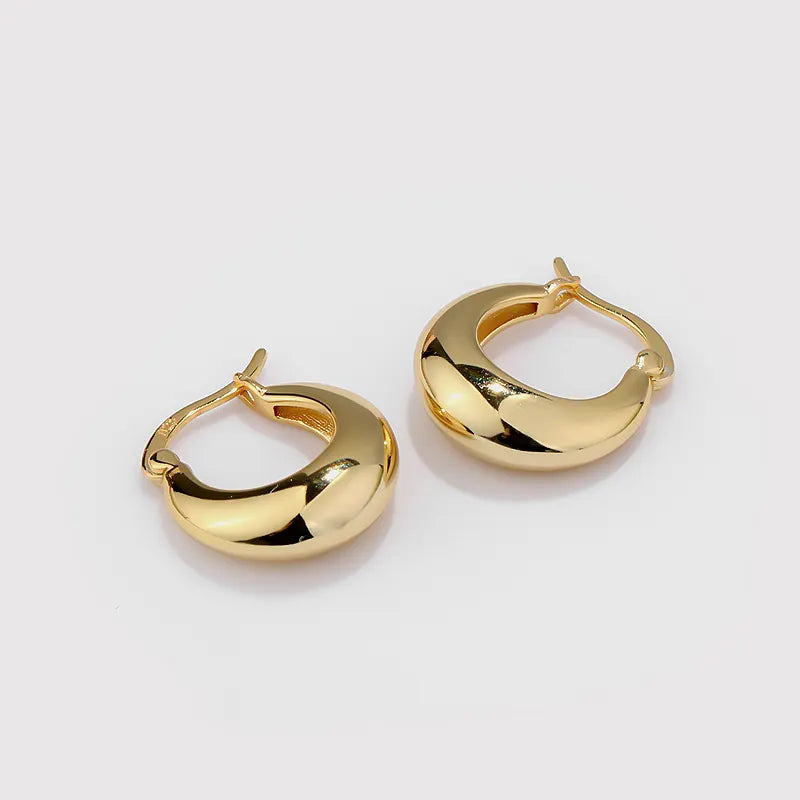 Elegant 18K Gold Plated Hoop Earrings