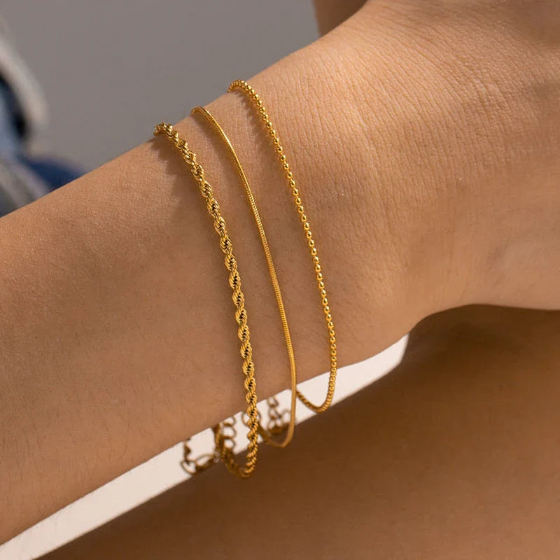 Elegant 18K Gold Plated Waterproof Anklet/Bracelet