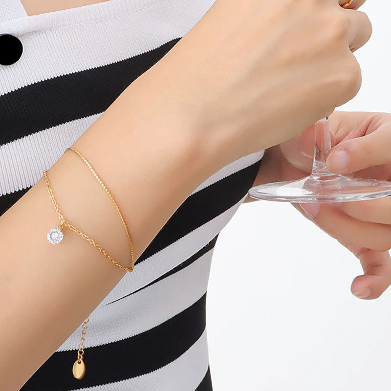 Elegant 18K Gold Plated S-Chain Bracelet