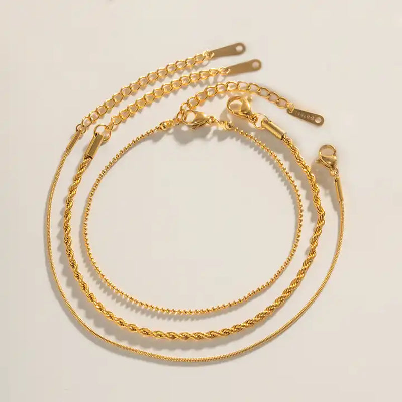 Elegant 18K Gold Plated Waterproof Anklet/Bracelet