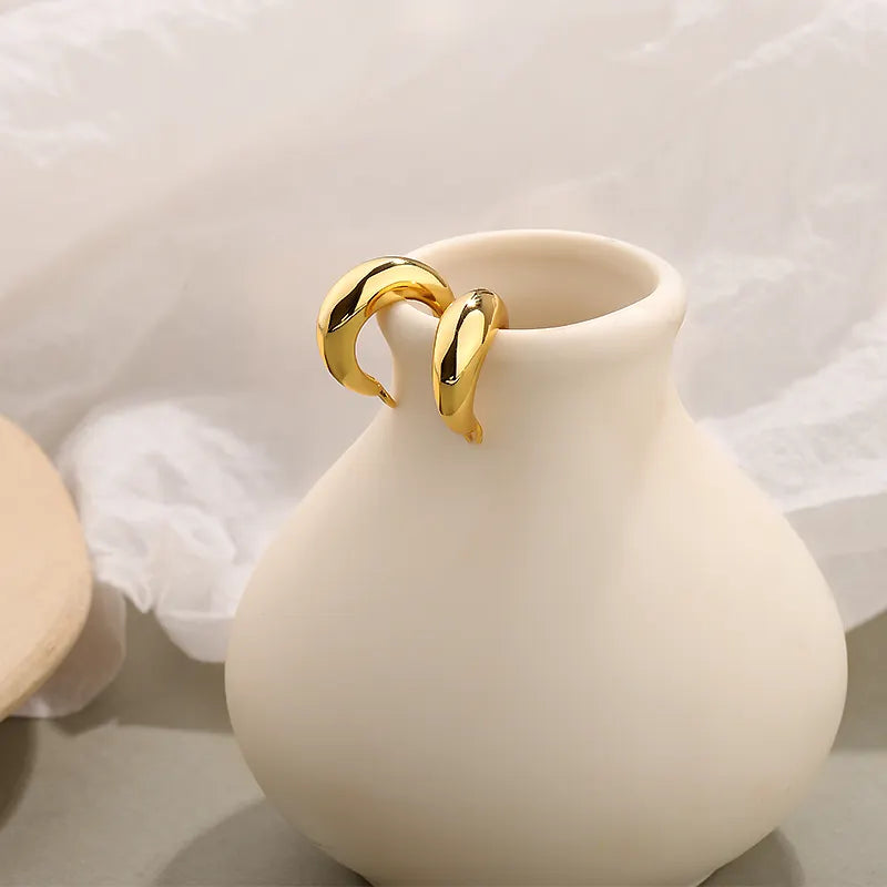 Elegant 18K Gold Plated Hoop Earrings