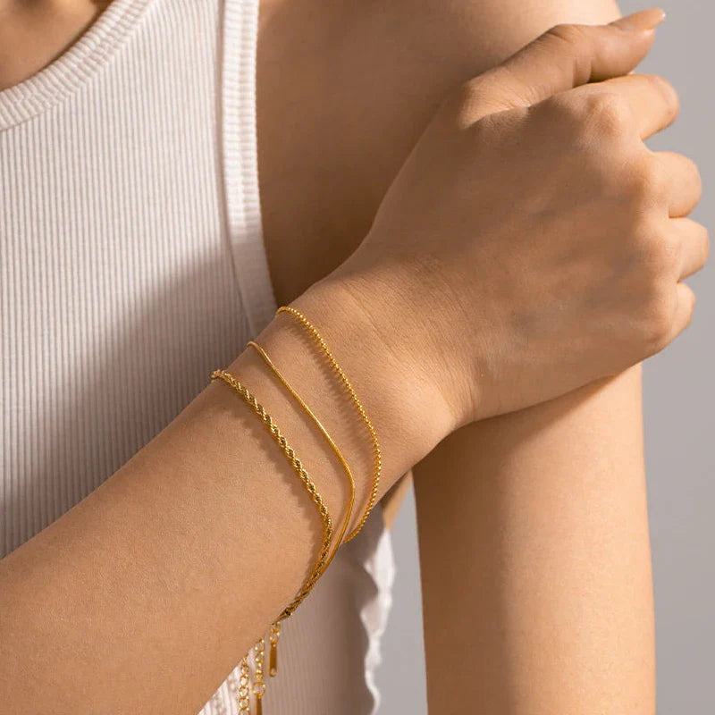 Elegant 18K Gold Plated Waterproof Anklet/Bracelet