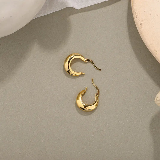 Elegant 18K Gold Plated Hoop Earrings 